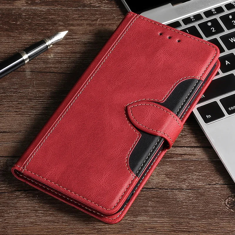 Étui iPhone en Cuir Noir Élégant avec Fermeture Magnétique
