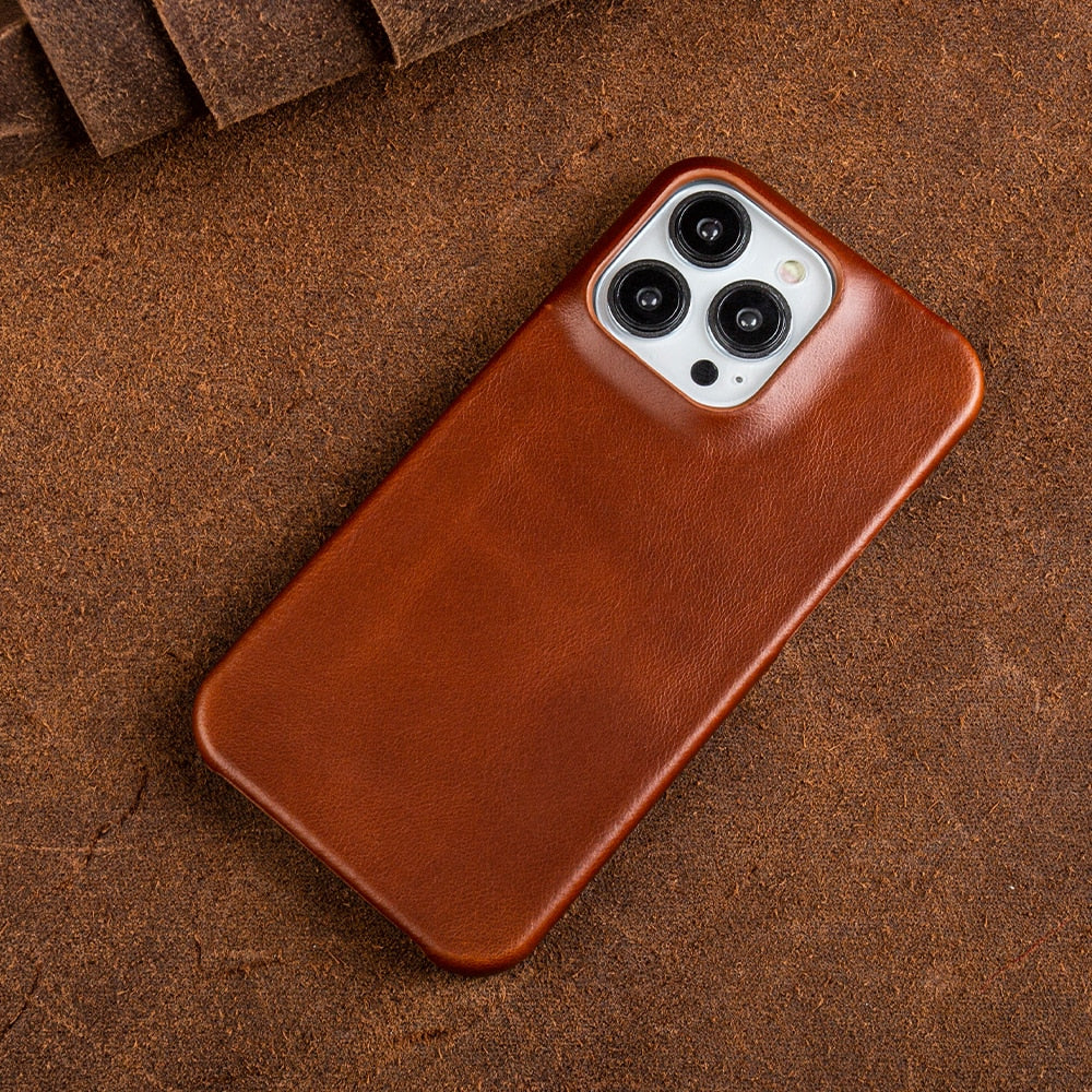 Étui iPhone Cuir Luxe avec Protection Choc