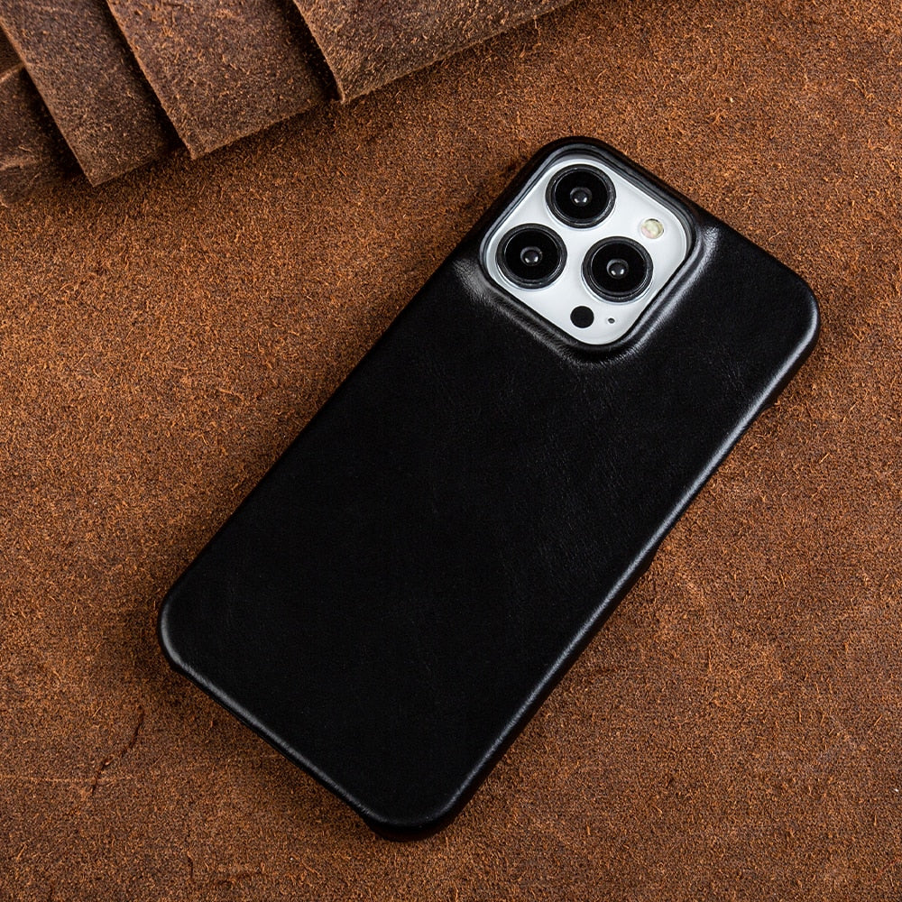 Étui iPhone Cuir Luxe avec Protection Choc
