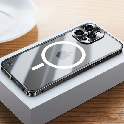 Étui iPhone Pro Max Métal Noir Élégant