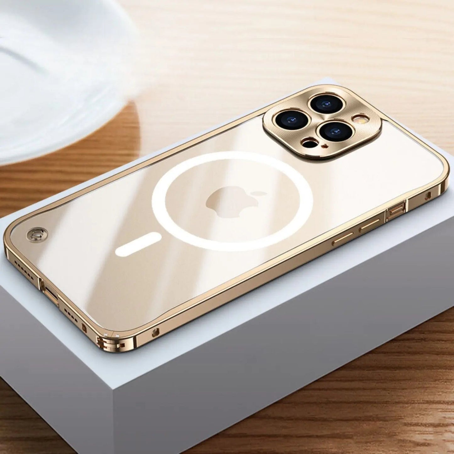 Étui iPhone Pro Max Métal Noir Élégant