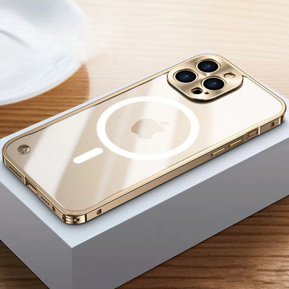 Étui iPhone Pro Max Métal Noir Élégant
