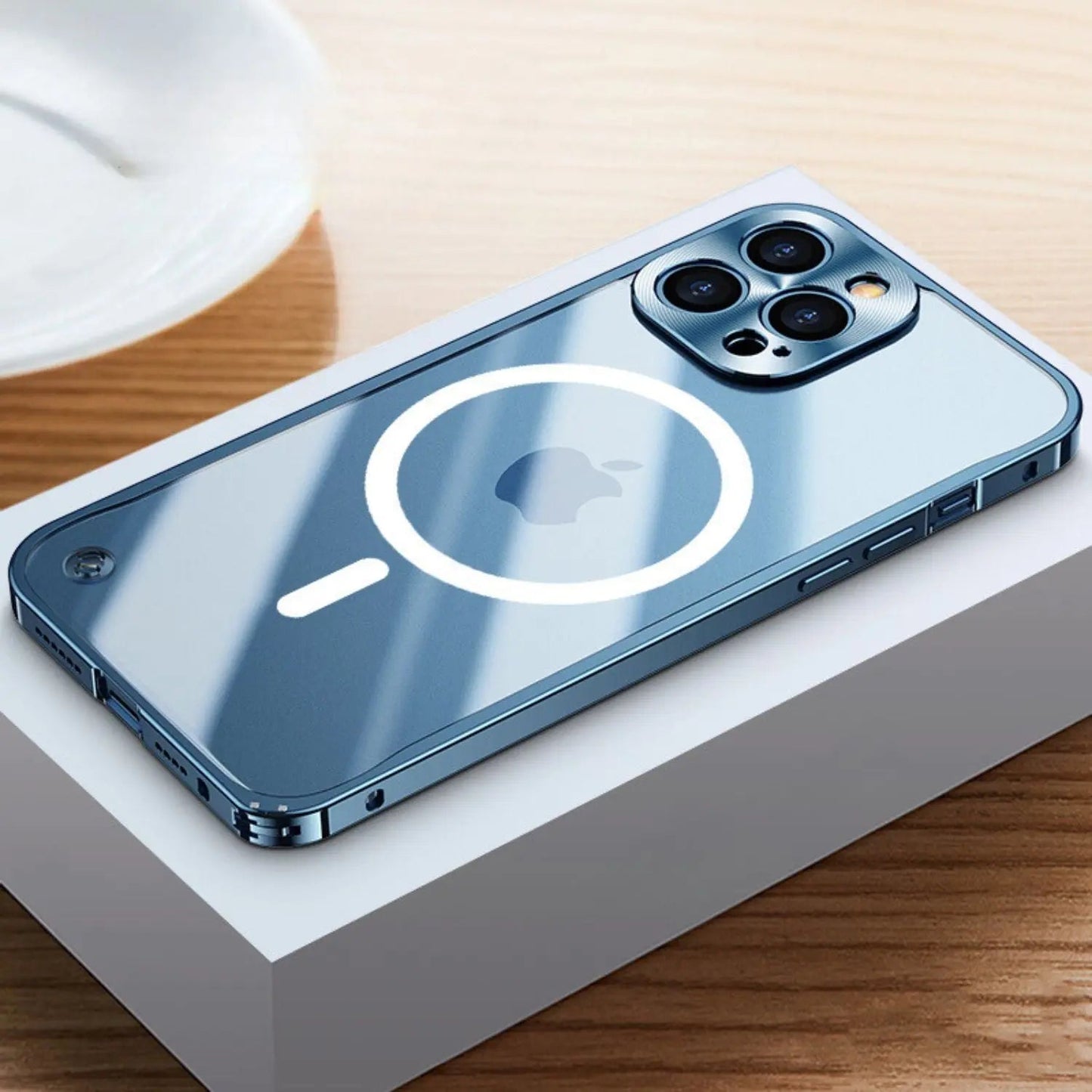 Étui iPhone Pro Max Métal Noir Élégant