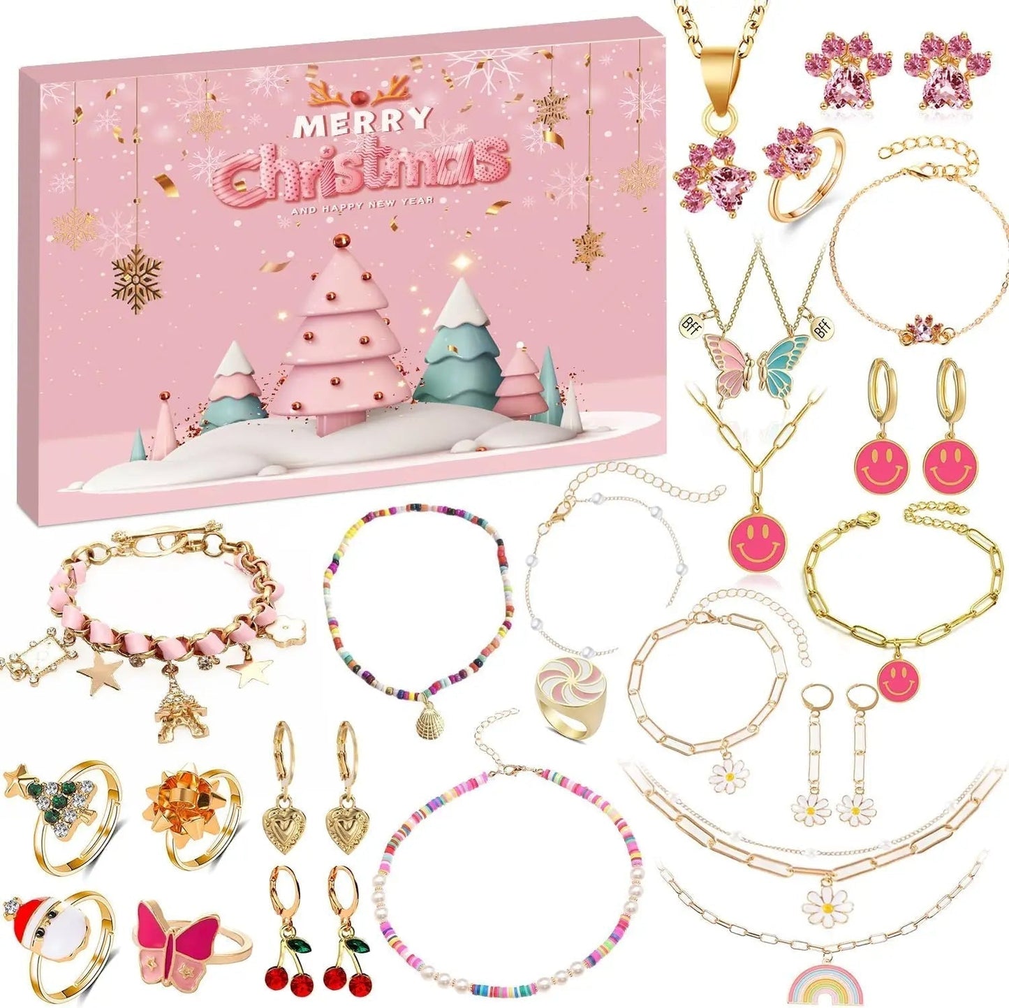 Calendrier de l'Avent Luxe avec 24 Trésors de Noël
