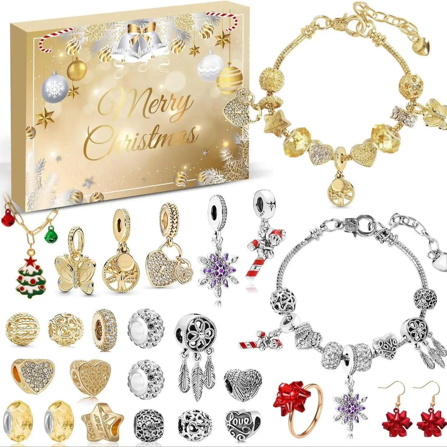 Calendrier de l'Avent Luxe avec 24 Trésors de Noël