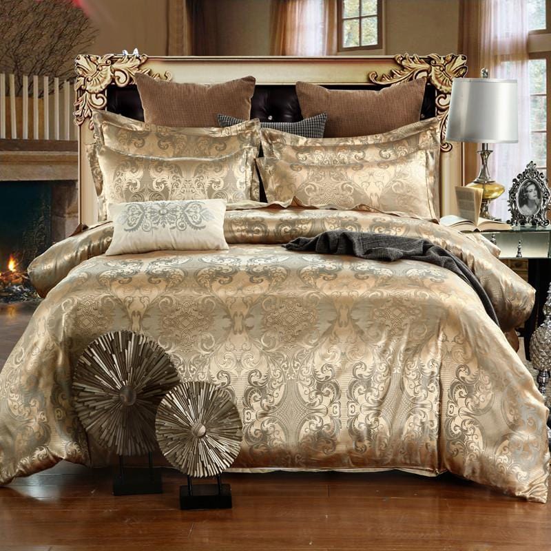 Housses de Couette en Soie Douce avec Taies d'Oreiller Raffinées - BlxckFR