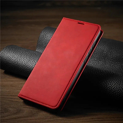 Étui Téléphone Cuir Flip Magnétique