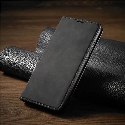 Étui Téléphone Cuir Flip Magnétique - BlxckFR