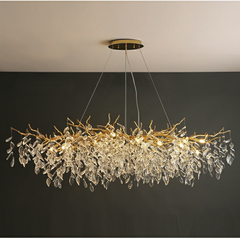 Lustre Élégant En Verre Français - Foivo