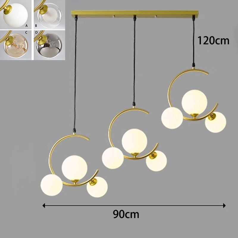 Luminaire Suspendu Élégant – Lampe LED en Verre Transparent pour Intérieur