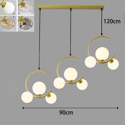 Luminaire Suspendu Élégant – Lampe LED en Verre Transparent pour Intérieur