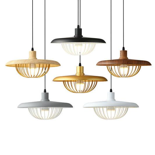 Lampe Suspendue Bois Chic Industriel - Foivo