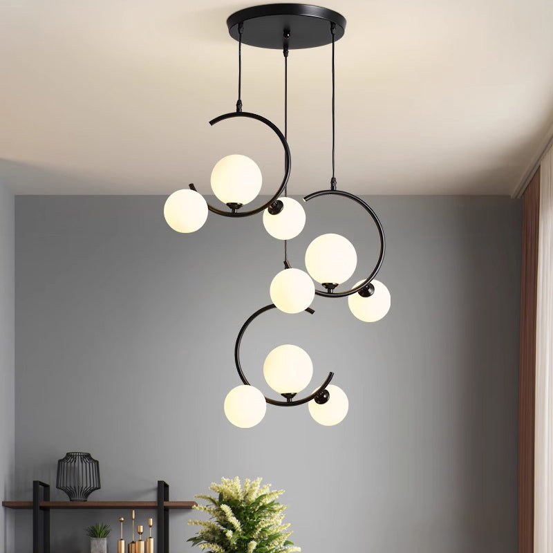 Luminaire Suspendu Élégant – Lampe LED en Verre Transparent pour Intérieur - Foivo