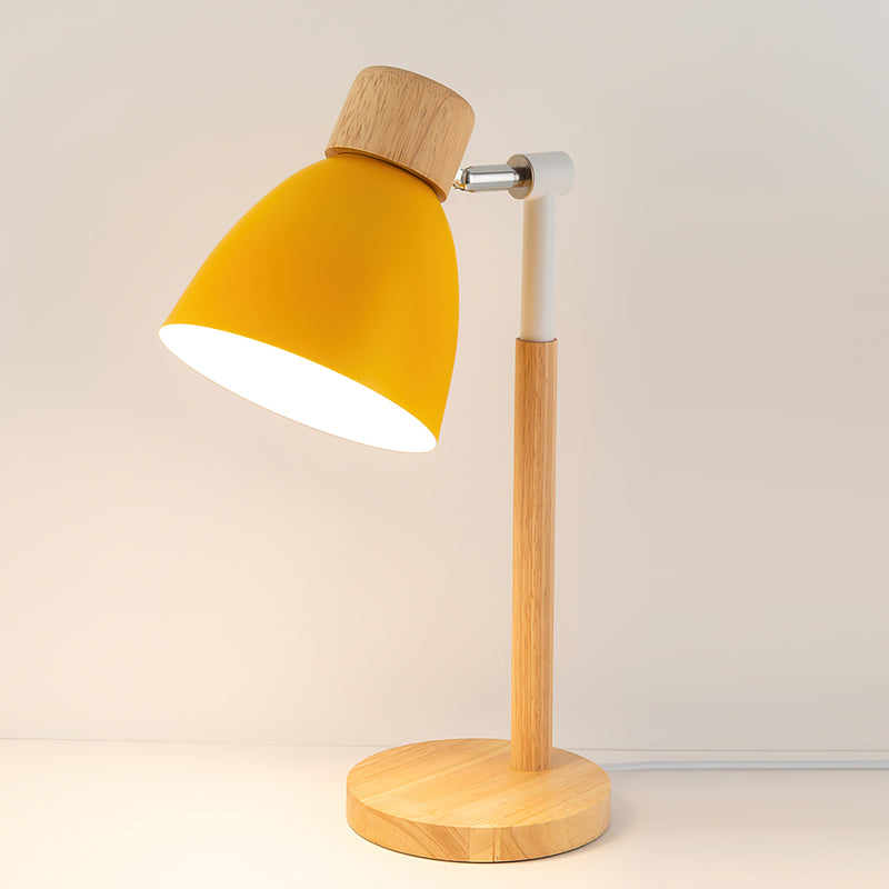 Lampe de Bureau en Bois Massif Chaude et Élégante