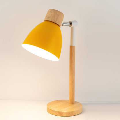 Lampe de Bureau en Bois Massif Chaude et Élégante