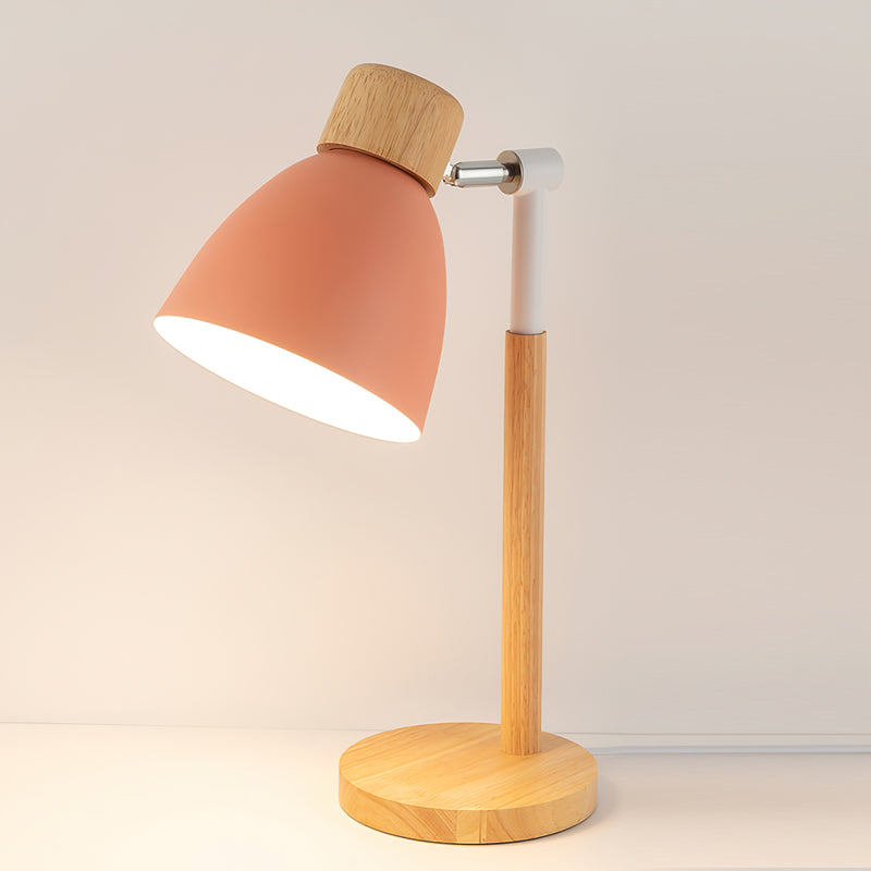 Lampe de Bureau en Bois Massif Chaude et Élégante