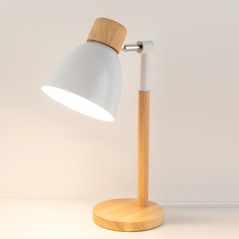 Lampe de Bureau en Bois Massif Chaude et Élégante