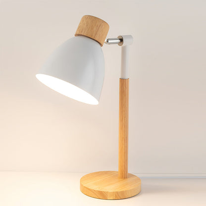 Lampe de Bureau en Bois Massif Chaude et Élégante