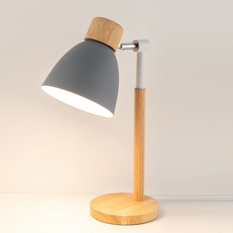 Lampe de Bureau en Bois Massif Chaude et Élégante