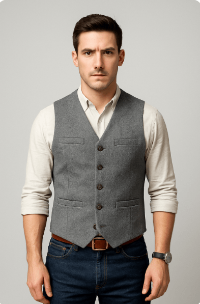 Gilet Élégant Sans Manches Tendance