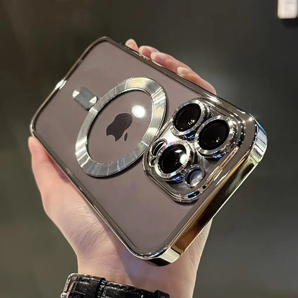 Étui Téléphone Or Magnétique Anti-Rayures