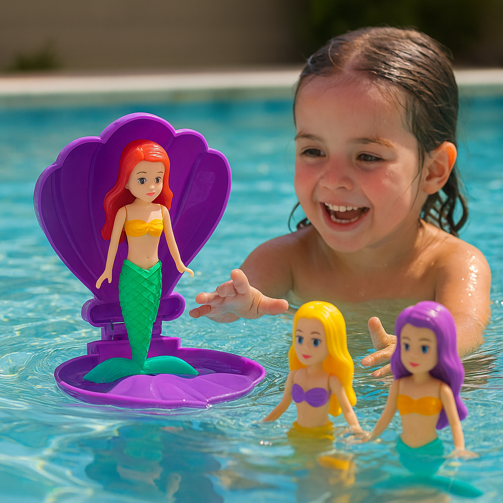 Jouet de Piscine Sirène Coquillage en Plastique - BlxckFR