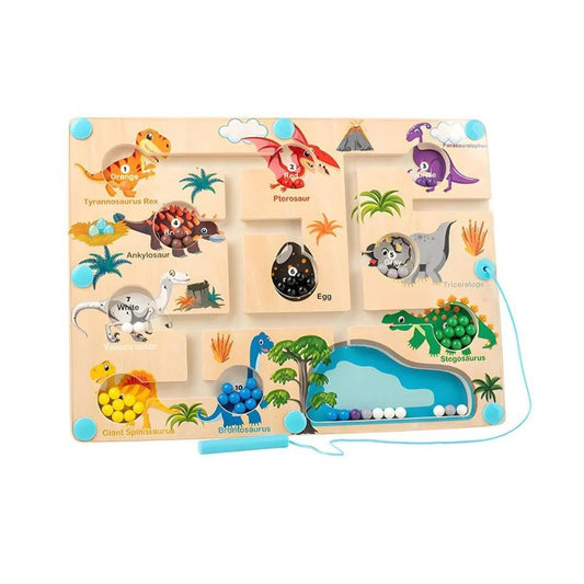 Labyrinthe Dinosaures Aimant Éducatif pour Petits - BlxckFR