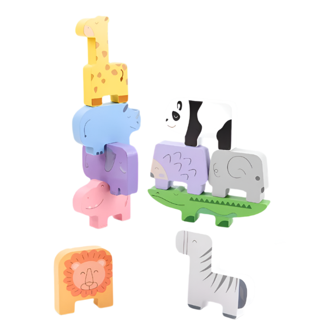 Jeu de Construction Bois Animalien pour Enfants - BlxckFR