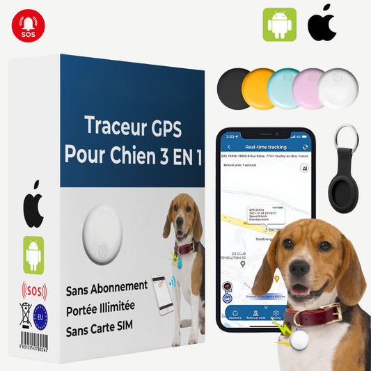 Localisateur GPS Chien Multifonction pour Smartphone - blxckfr