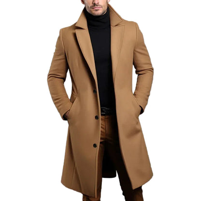 Manteau Homme Tissu Coupe Classique - Foivo