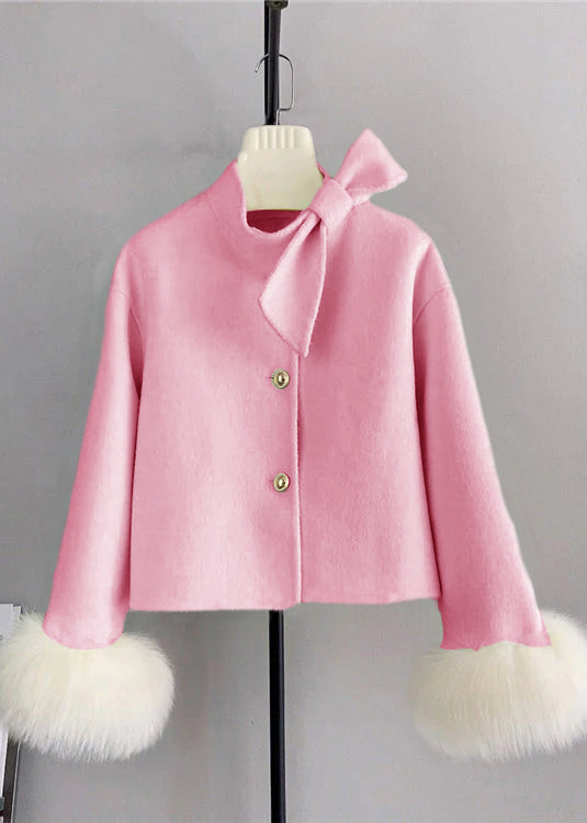 Manteau Court Femme avec Bouton et Manchette 5