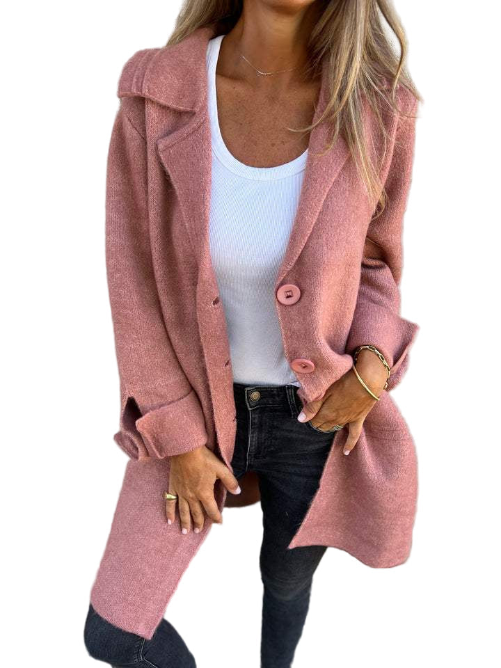 Manteau Long Femme Coupe Droite Chic - Foivo