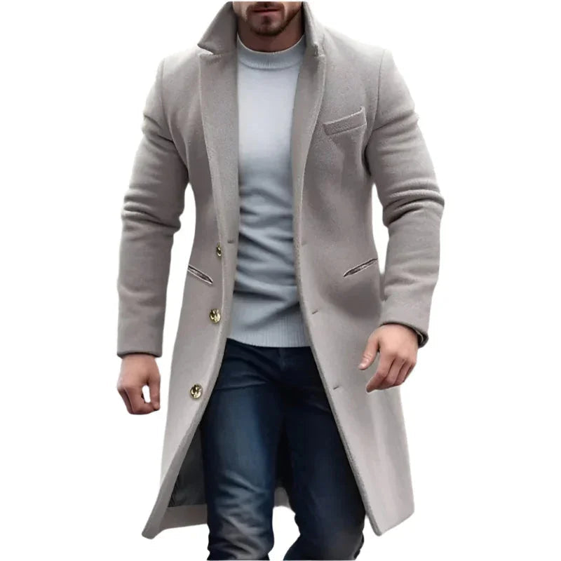 Trench Coat Homme Long Coupe Classique - Foivo