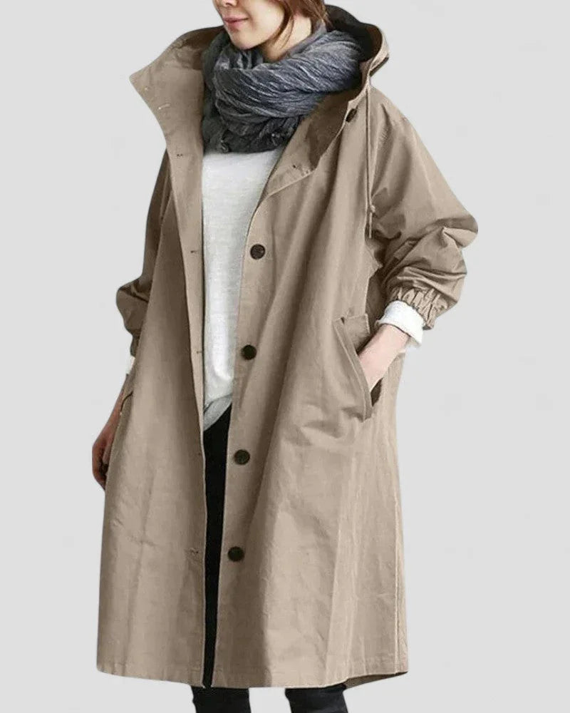 Manteau Trench à Capuche pour Femme Chic 4