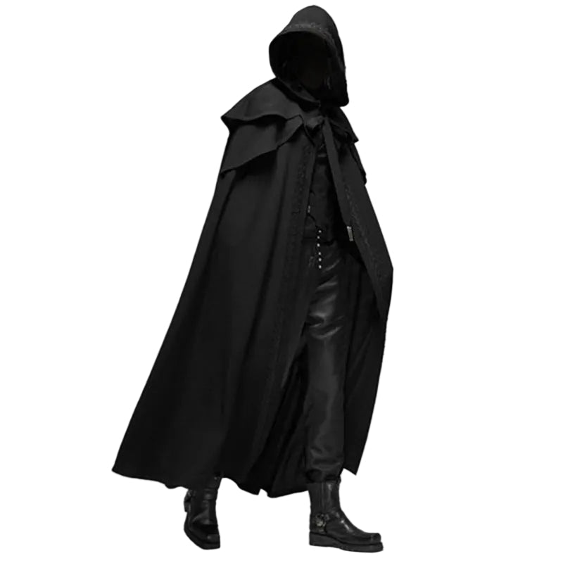Manteau Unisexe Coupe Gothique à Capuche - Foivo