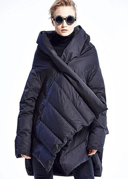 Manteau Femme Laine Asymétrique Coupe Longue - Foivo