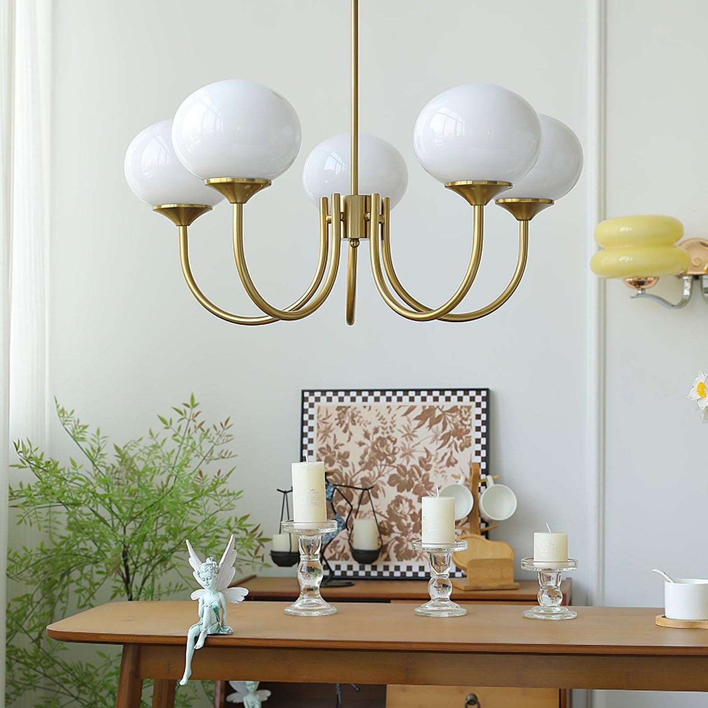 Lampe Suspension Raffinée en Blanc