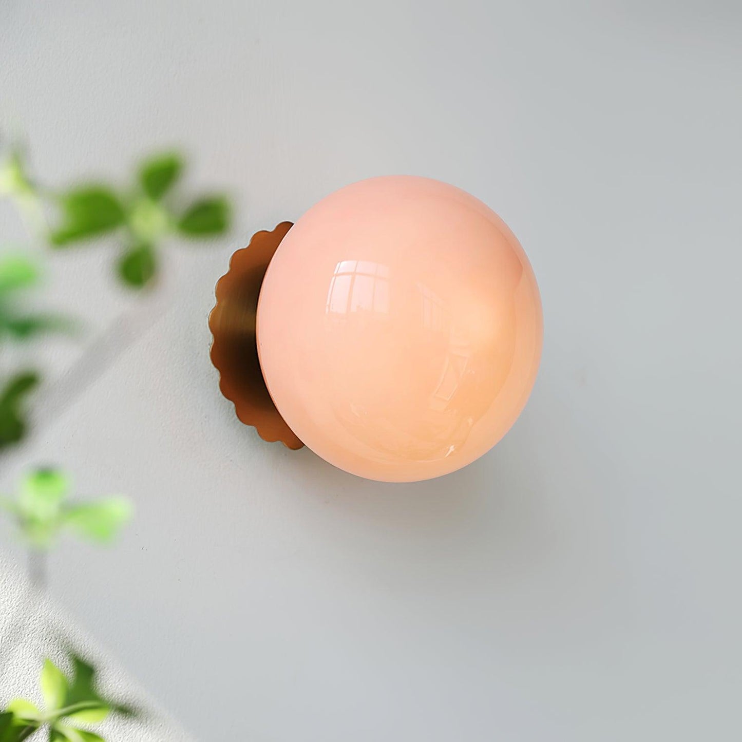 Lampe Élégante en Verre Rose et Métal - Éclairage LED Chambre - Foivo