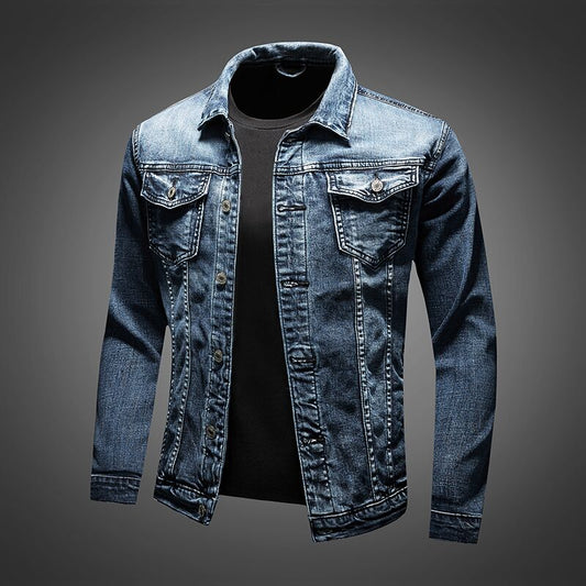Veste Denim Élégante Homme Style Biker - Foivo