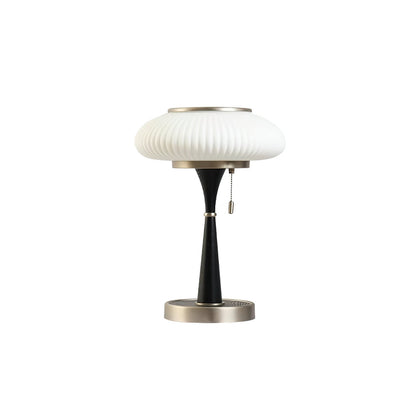 Lampe de Table Élégante - Bois et Verre Naturel