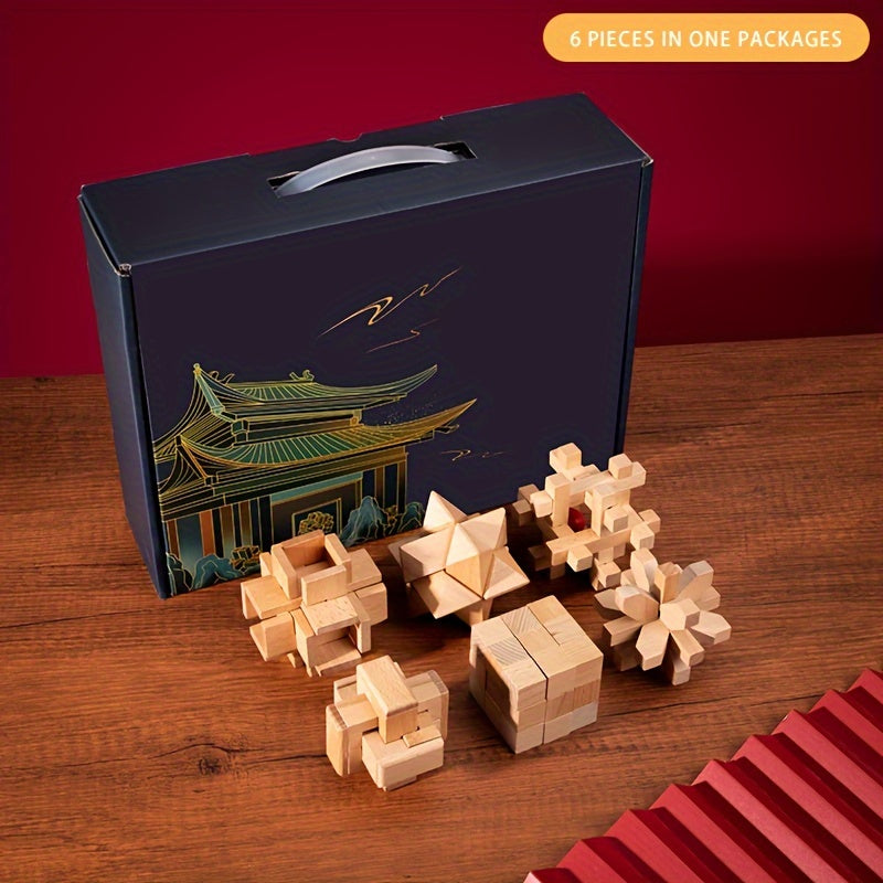 Jeux de Blocs Cérébraux en Bois | Puzzle Défi pour Enfants et Adultes