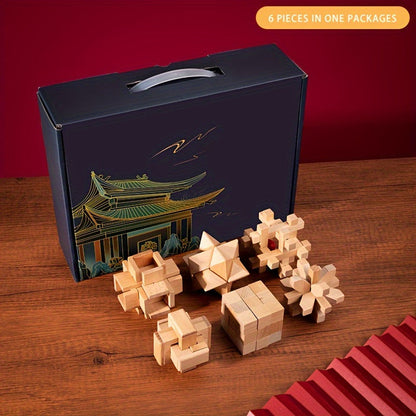 Jeux de Blocs Cérébraux en Bois | Puzzle Défi pour Enfants et Adultes