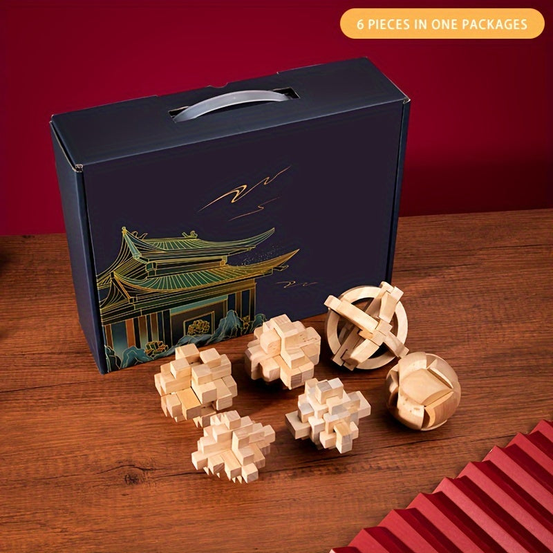 Jeux de Blocs Cérébraux en Bois | Puzzle Défi pour Enfants et Adultes