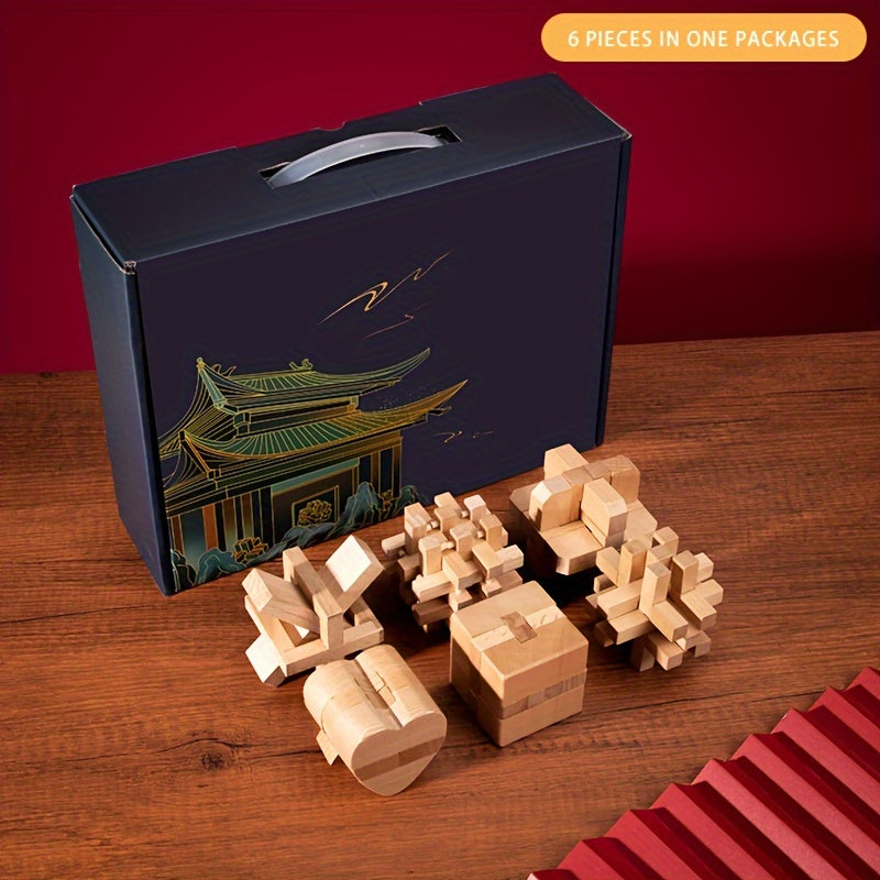 Jeux de Blocs Cérébraux en Bois | Puzzle Défi pour Enfants et Adultes