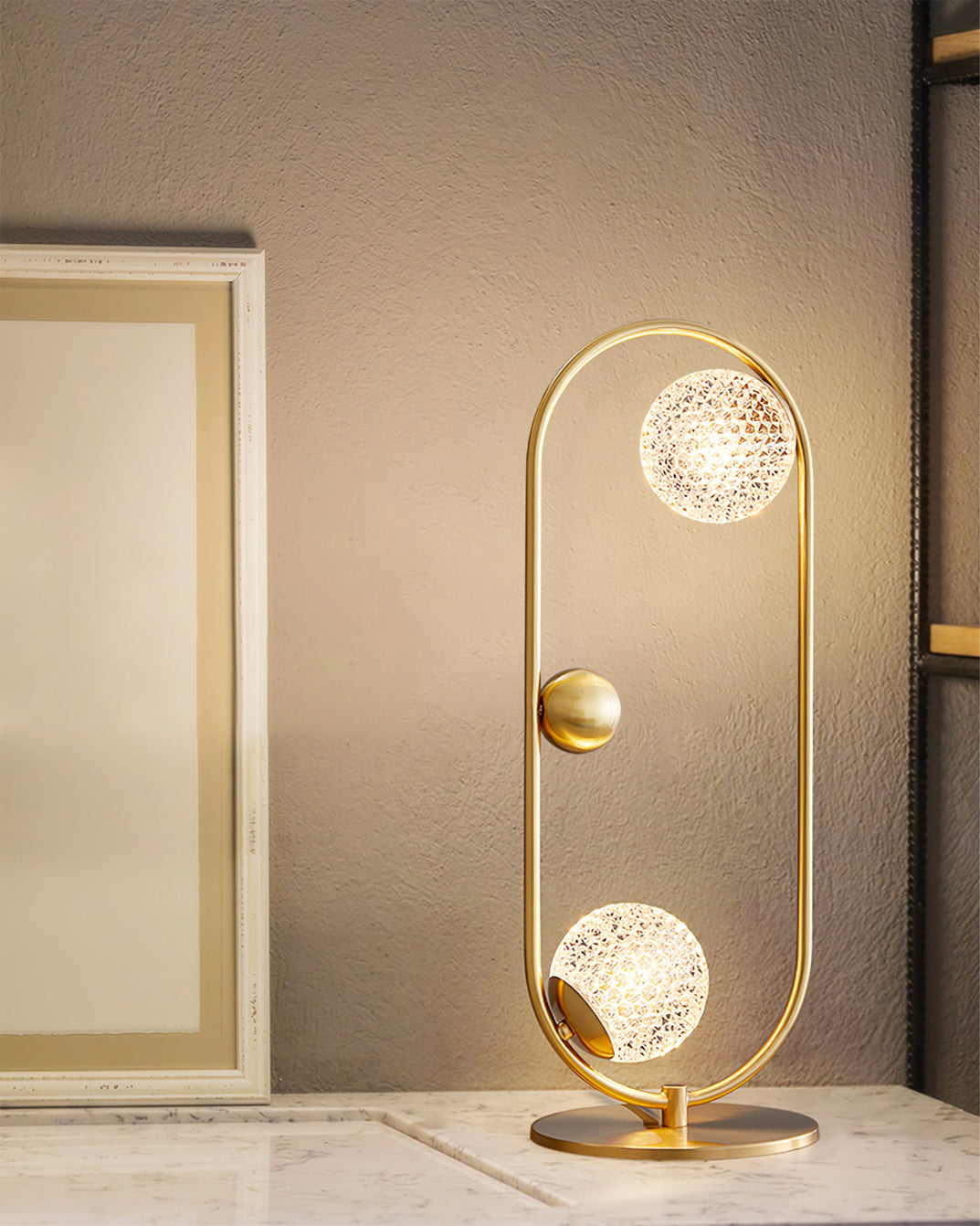 Lampe de Bureau Raffinée en Verre