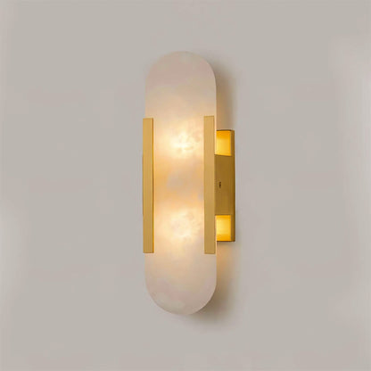 Lampe Murale Moderne en Pierre - Style Chic avec Accents Dorés