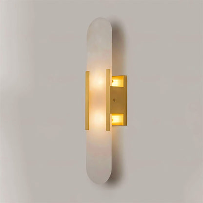Lampe Murale Moderne en Pierre - Style Chic avec Accents Dorés
