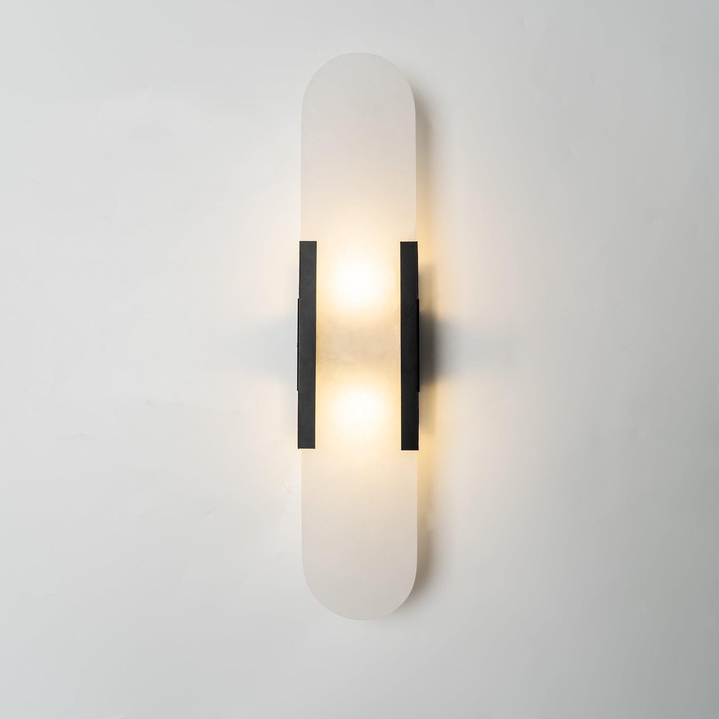 Lampe Murale Moderne en Pierre - Style Chic avec Accents Dorés