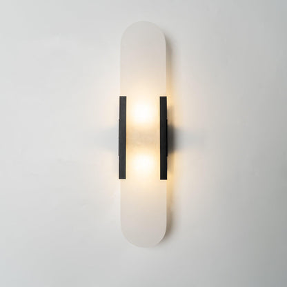 Lampe Murale Moderne en Pierre - Style Chic avec Accents Dorés