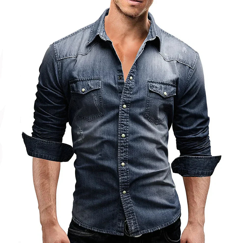 Chemise Denim Casual Homme